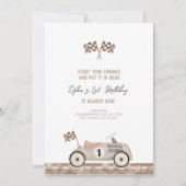 Belle voiture 1er anniversaire Invitation (Devant)