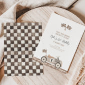 Belle voiture 1er anniversaire Invitation