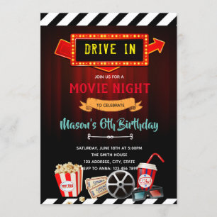 Belle voiture dans film nuit thème fête invitation