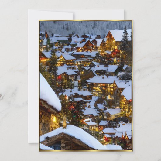 Belle vue de Noël 2 Invitation (Devant)