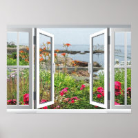 BELLE VUE SUR LE JARDIN DE L'OCEAN COVE POSTER