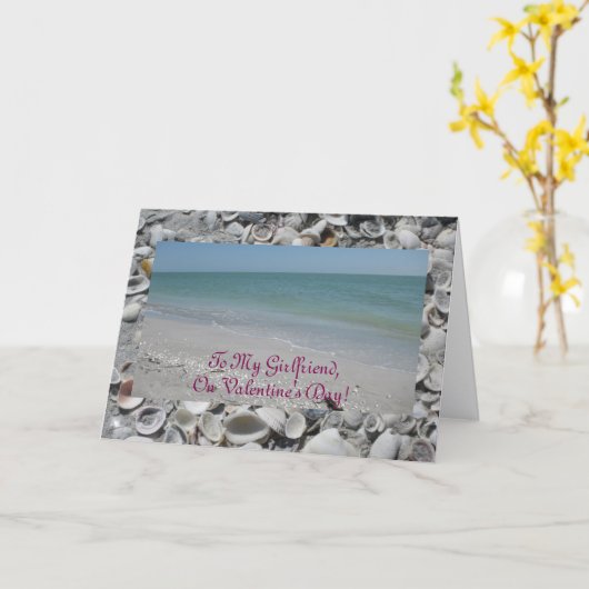 Belle vue sur l'océan, carte de la Saint-Valentin (Fleur jaune)