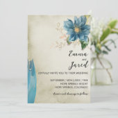 Belle Waterverf bruiloft uitnodiging (Staand voorkant)