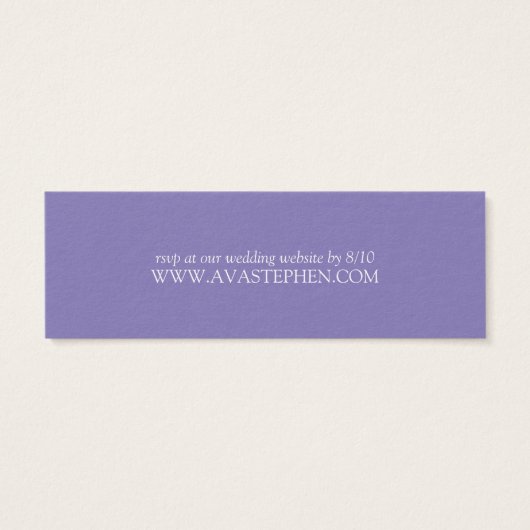 Belle Wisteria arbre site Mariage RSVP (Dos)