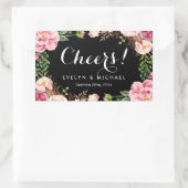 Belle Wreath Florale Cheers Mariage Étiquette de v (Sac)