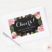 Belle Wreath Florale Cheers Mariage Étiquette de v (Enveloppe)