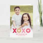 Belle XOXO couleur modifiable Carte Saint Valentin (Devant)