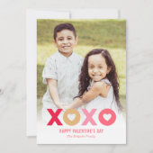 Belle XOXO couleur modifiable Carte Saint Valentin (Devant)