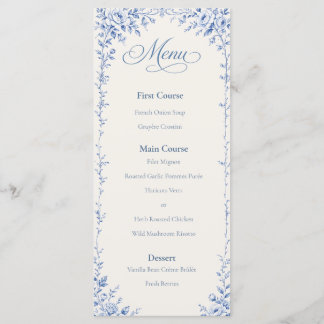 Bellefontaine — Menu Mariage French Blue Plat