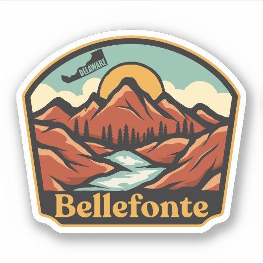 Bellefonte, Delaware Sticker (Voorkant)