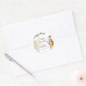 Bellen en biertjes Eucalyptus koppel verjaardagsfe Ronde Sticker (Envelop)