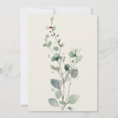 Bellen en drankjes Eucalyptus koppel douchefeest Kaart (Achterkant)