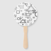 bellen met de Koreaanse taal Hand Fans Handwaaier (Achterkant)