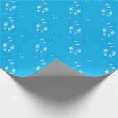 bellen op aqua blue background cadeaupapier (Hoek)