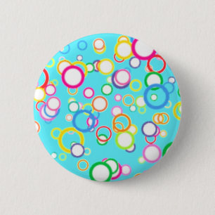 BELLEN VAN HET BAD VAN HET BABY DE BLAUWE RONDE BUTTON 5,7 CM