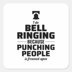 Bellenbel bellenring Bells Tower Campanology Vierkante Sticker