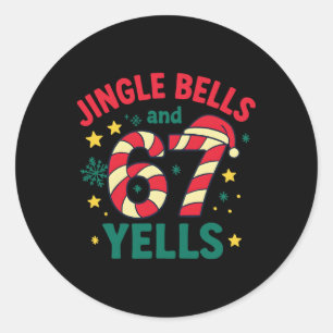 Bellenrinkelen En 67 Schreeuwen Grappige Kerstmis  Ronde Sticker