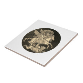Bellerophon on Pegasus Tegeltje