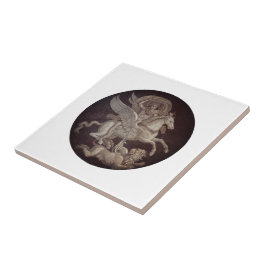 Bellerophon on Pegasus Tegeltje