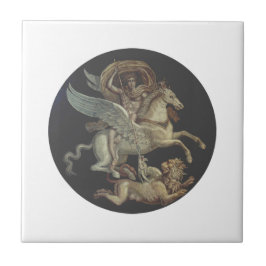 Bellerophon on Pegasus Tegeltje