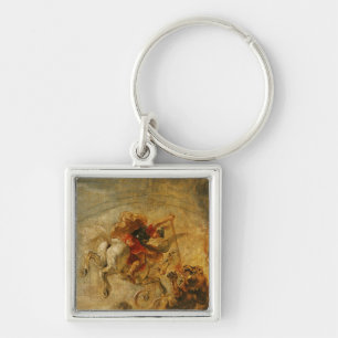 Bellerophon Riding Pegasus vechten tegen de Chimer Sleutelhanger