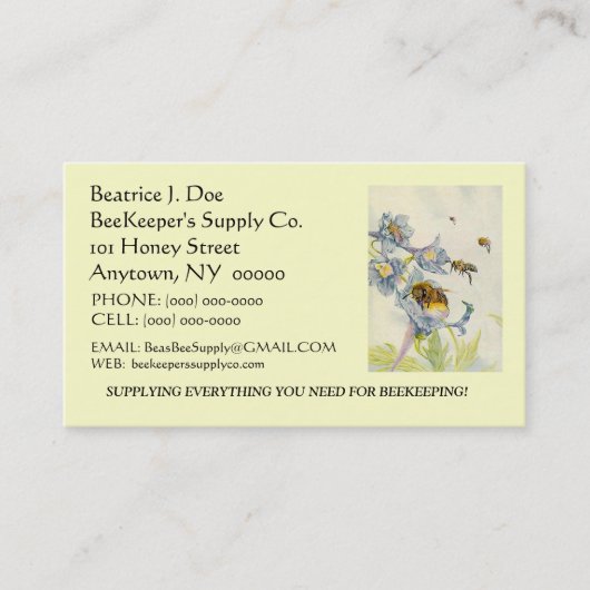 BELLES ABEILLES SUR LA CARTE DE ~CONTACT (Devant)