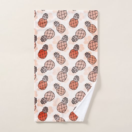 Belles ananas couleur orange (Serviette à main)