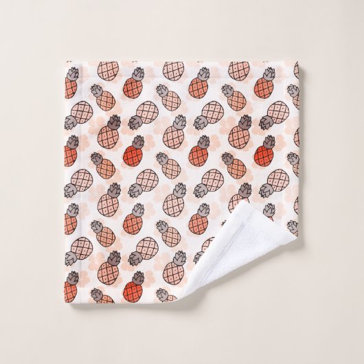 Belles ananas couleur orange (Gant de toilette)