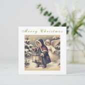 Belles Anges de Noël Carte de vacances de Noël (Debout devant)