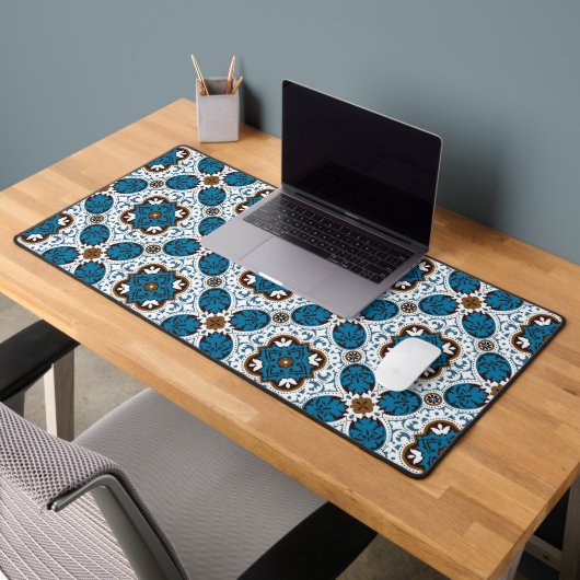💙 🤎 Belles Azulejos turquoise et brune, (Bureau 2)