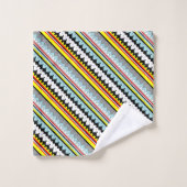 Belles bandes géométriques colorées motif Coque-Ma (Gant de toilette)