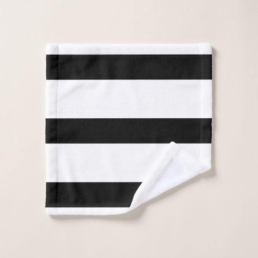 Belles bandes noires et blanches (Gant de toilette)