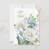 Belles Botaniques avec Faux Gold Swirls RSVP (Dos)