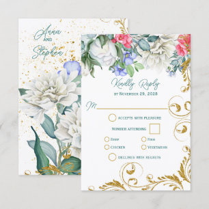 Belles Botaniques avec Faux Gold Swirls RSVP