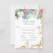 Belles Botaniques avec Faux Gold Swirls RSVP (Devant)