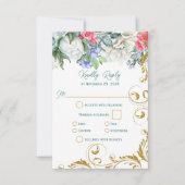 Belles Botaniques avec Faux Gold Swirls RSVP (Devant)