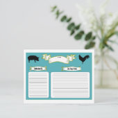 Belles cartes à recettes de style Vintage (Debout devant)