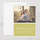 Belles cartes Chartreuse de Merci de mariage de (Devant / Derrière)