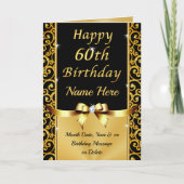 Belles Cartes d'anniversaire des 60 ans, Personnal (Devant)