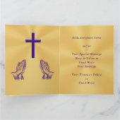 Belles Cartes d'Anniversaire du Pasteur Purple et (Intérieur)