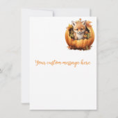 Belles cartes d'aquarelle Bon thanksgiving Fox (Dos)