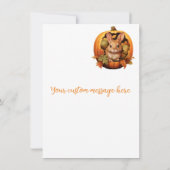 Belles cartes d'aquarelle Bunny Bon thanksgiving (Dos)