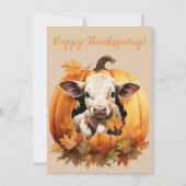 Belles cartes d'aquarelle en Bon thanksgiving (Devant)