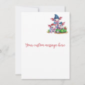 Belles cartes d'aquarelle pour cochons de vacances (Dos)