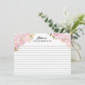 Belles cartes de conseil florales roses (Debout devant)