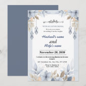 Belles cartes de Faire-part de mariage florales is (Devant / Derrière)