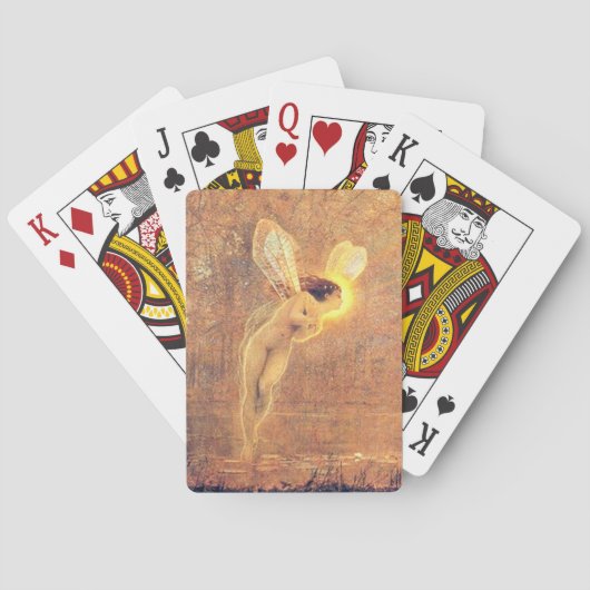 Belles cartes de jeu d'art vintage de fée (dos)