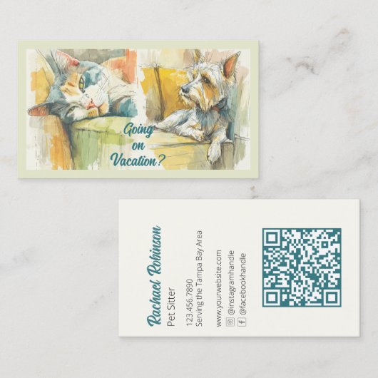 Belles cartes de visite professionnelles pour gard (Devant / Derrière)