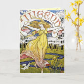 Belles cartes de voeux Art Nouveau (Fleur jaune)