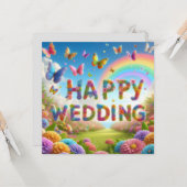 Belles Cartes de voeux Mariages (Devant/Arrière en situation)